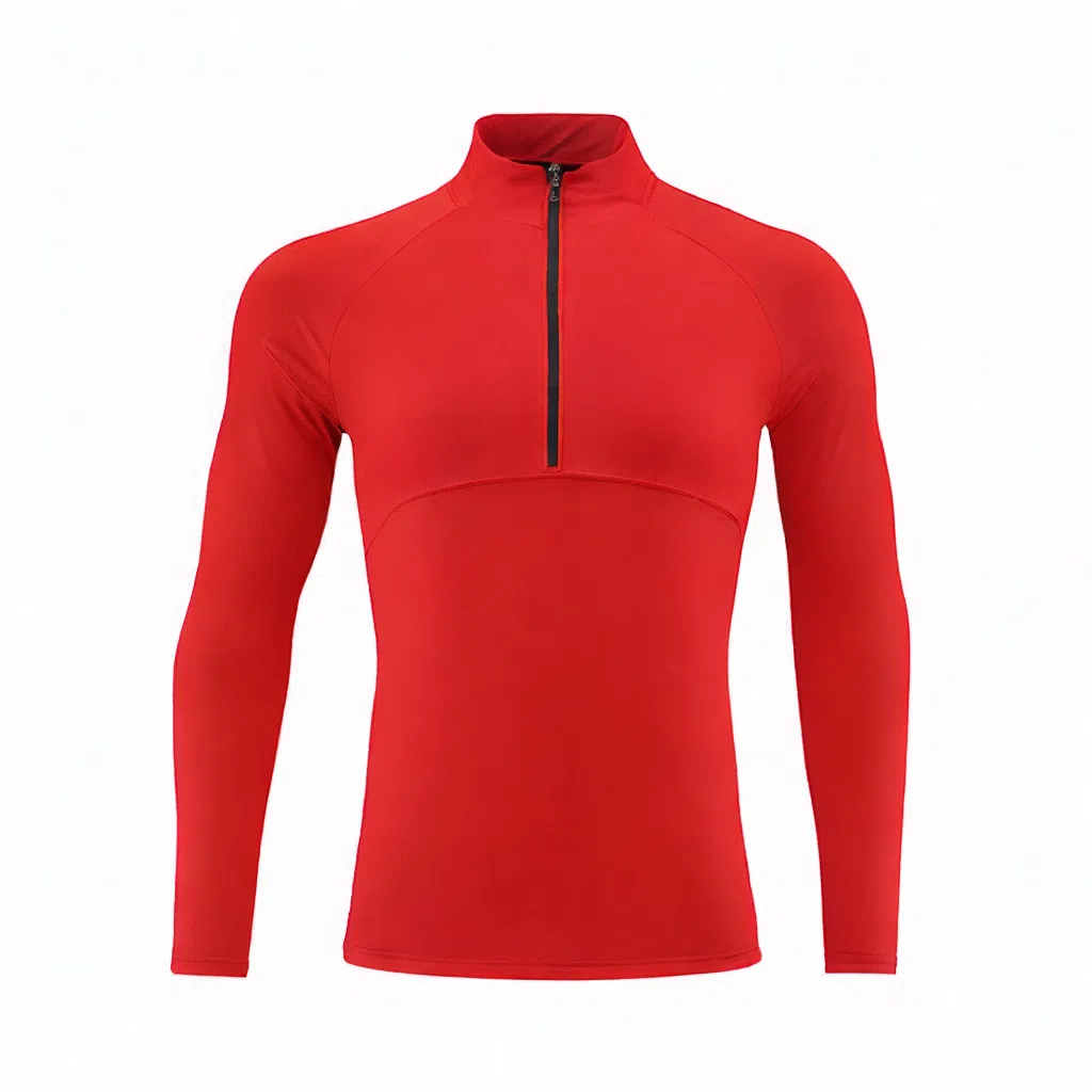 浪莎 户外运动长袖半拉链立领跑步健身衣 男款