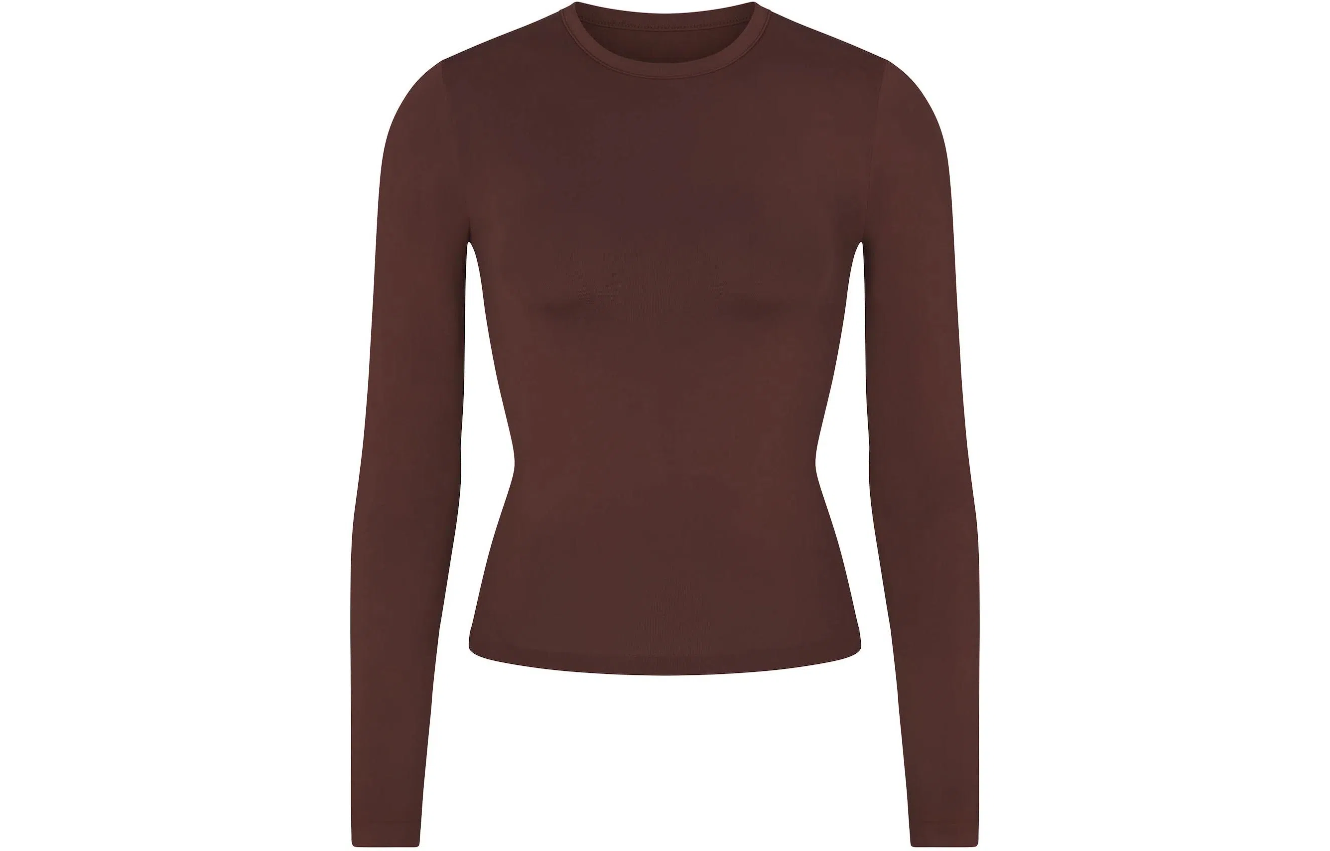 SKIMS Soft Smoothing Seamless Long Sleeve T-Shirt Cocoa