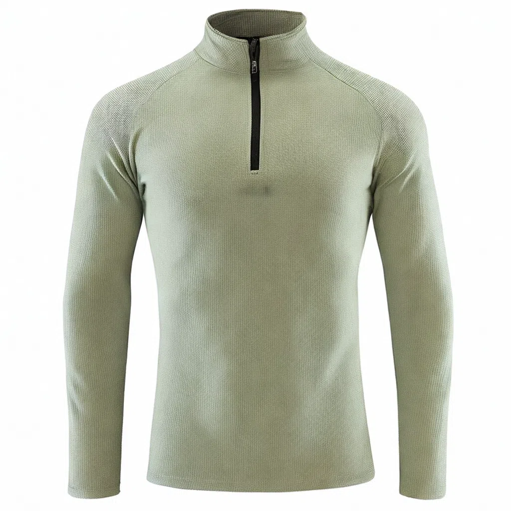 浪莎 立领长袖透气弹力纯色百搭健身衣 男款