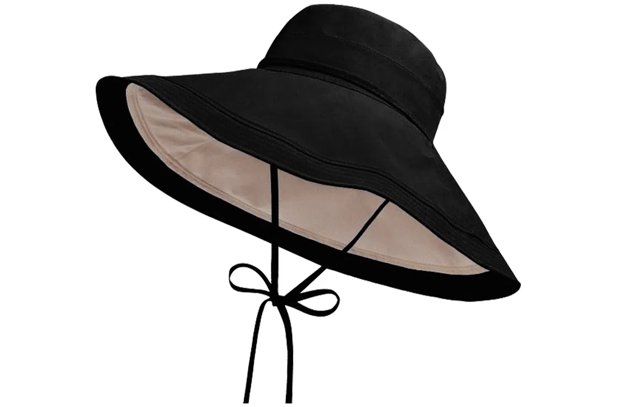 优幽兰 时尚百搭超大帽檐遮阳韩版潮流防紫外线海边度假骑车遮脸显脸小 棉 防晒帽 女款