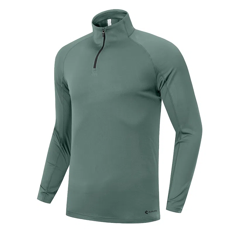 步锐特 户外跑步训练速干透气休闲立领半拉链运动长袖健身衣 男款