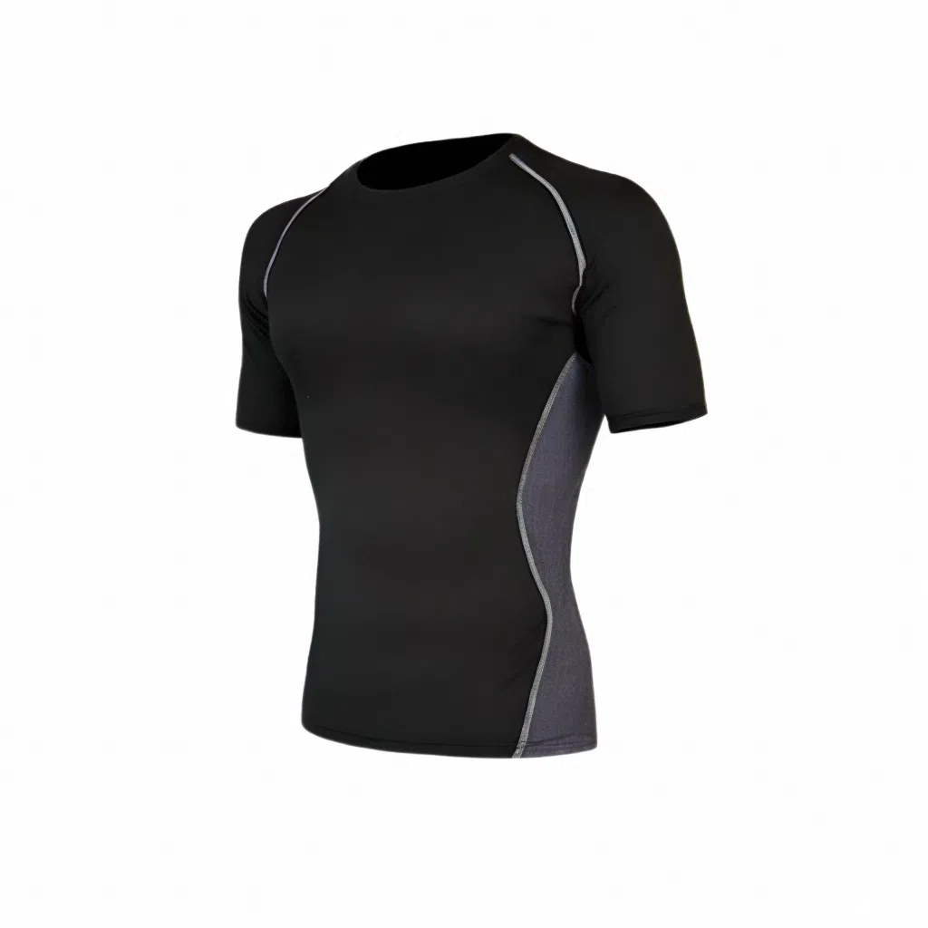 浪莎 运动舒适透气短袖健身衣 男款