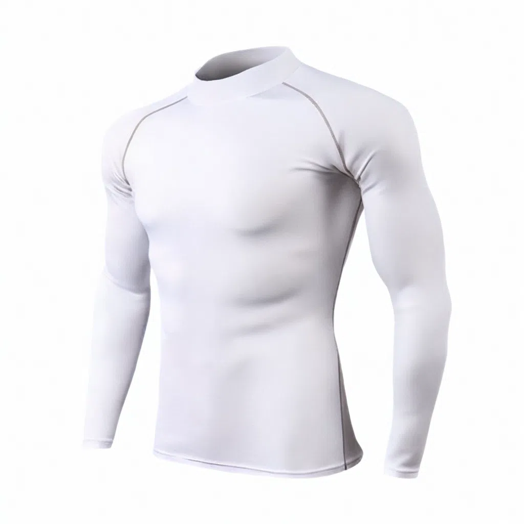 浪莎 长袖运动紧身弹力高领速干健身衣 男款