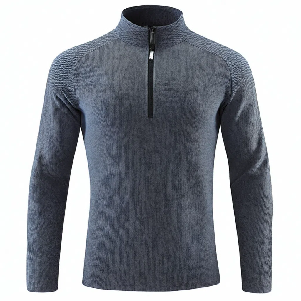 浪莎 立领长袖透气弹力纯色百搭健身衣 男款