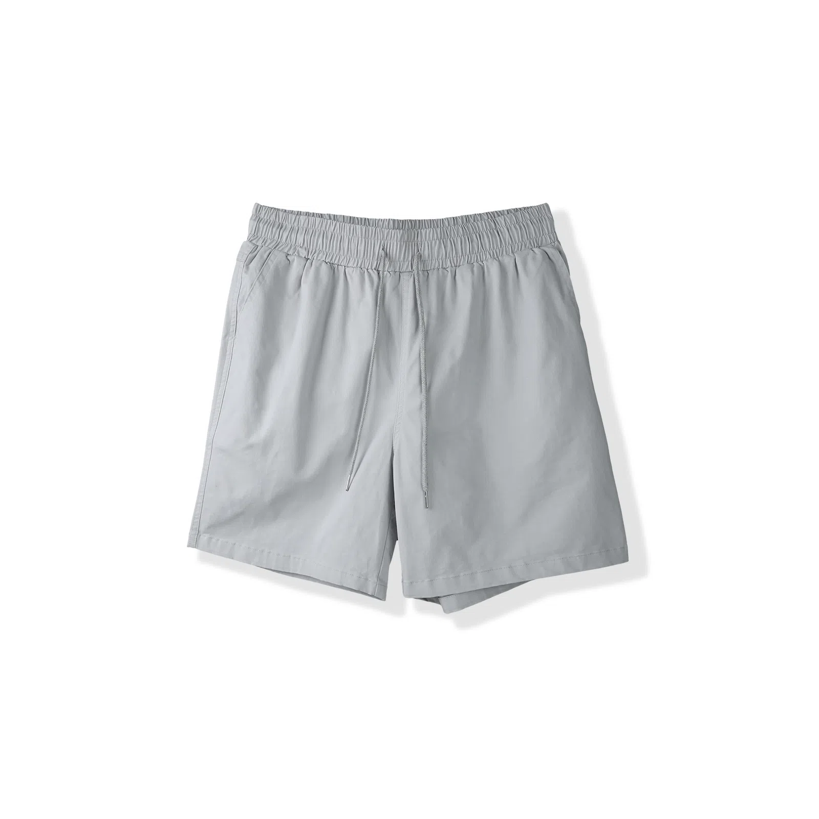 我是大卫 潮流薄款宽松直筒五分裤纯色百搭运动休闲短裤 男女同款 浅灰色