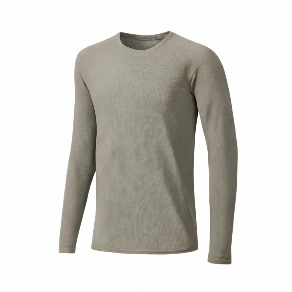 浪莎 速干透气长袖薄款弹力户外健身衣 男款