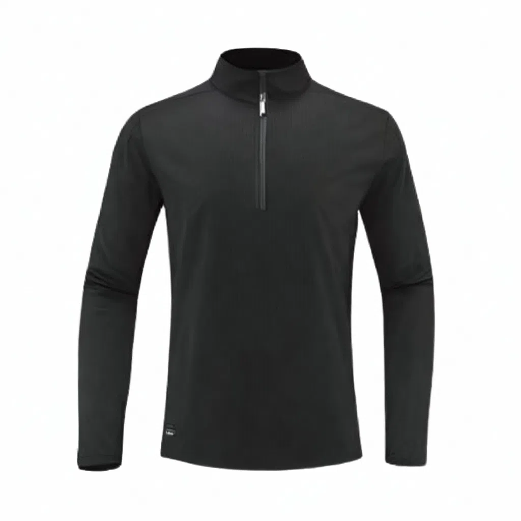 浪莎 户外运动半拉链立领拼接套头防风健身衣 男款