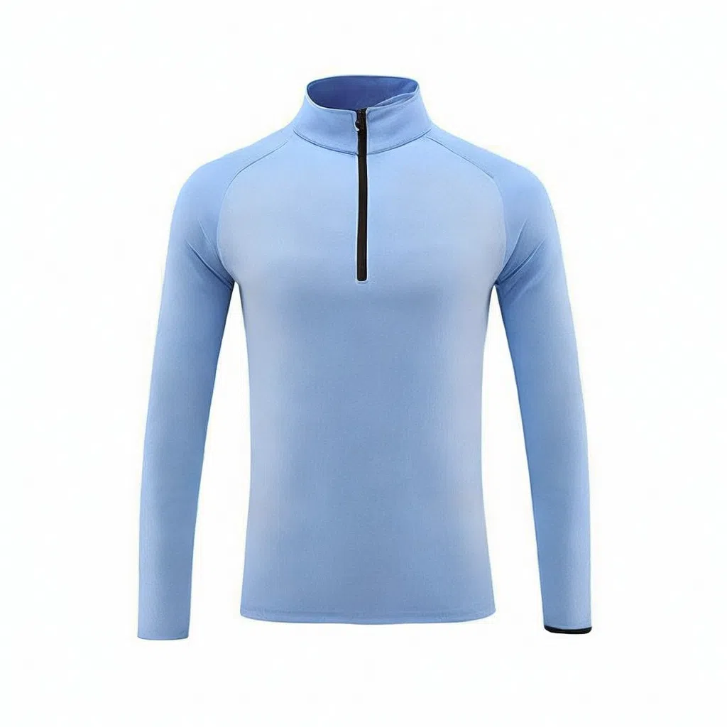 浪莎 运动半拉链立领长袖健身衣 男款