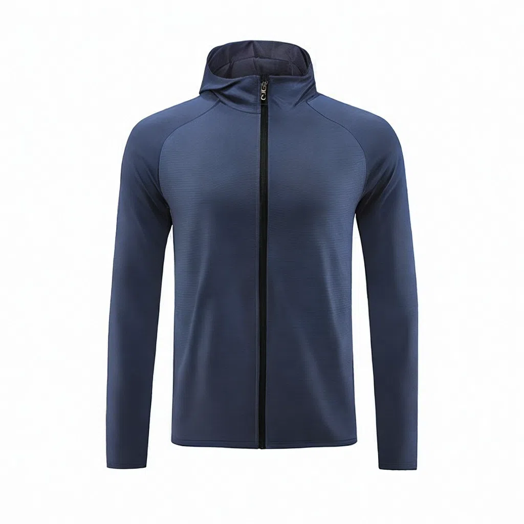 浪莎 合身休闲连帽空白版训练长袖健身衣 男款