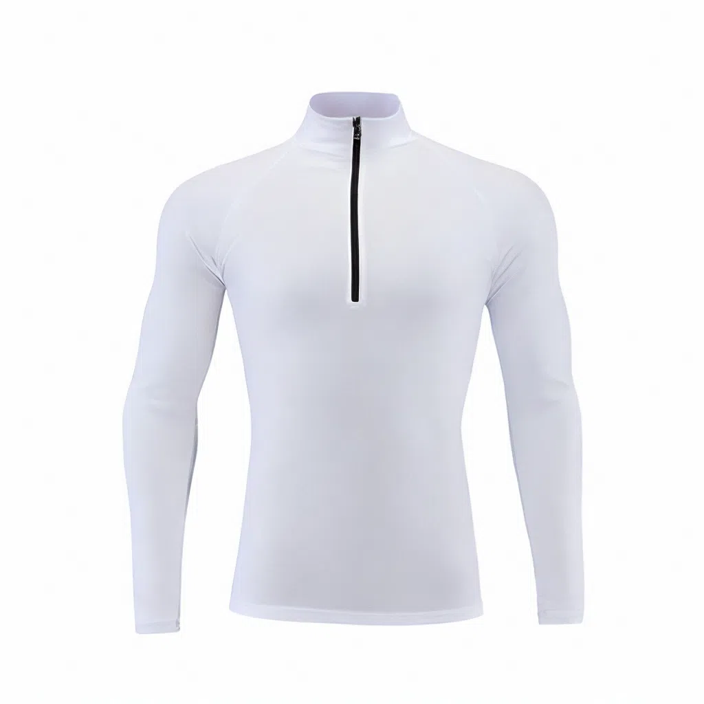 浪莎 户外运动长袖半拉链立领跑步健身衣 男款