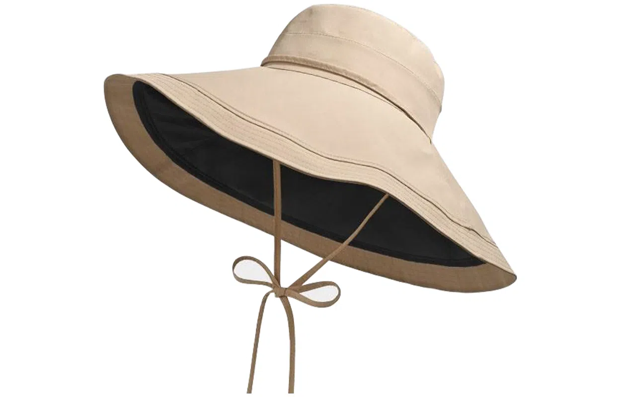 优幽兰 时尚百搭超大帽檐遮阳韩版潮流防紫外线海边度假骑车遮脸显脸小 棉 防晒帽 女款