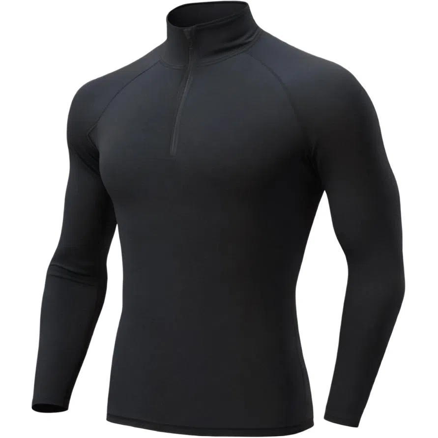 浪莎 高领运动篮球跑步健身衣 男款