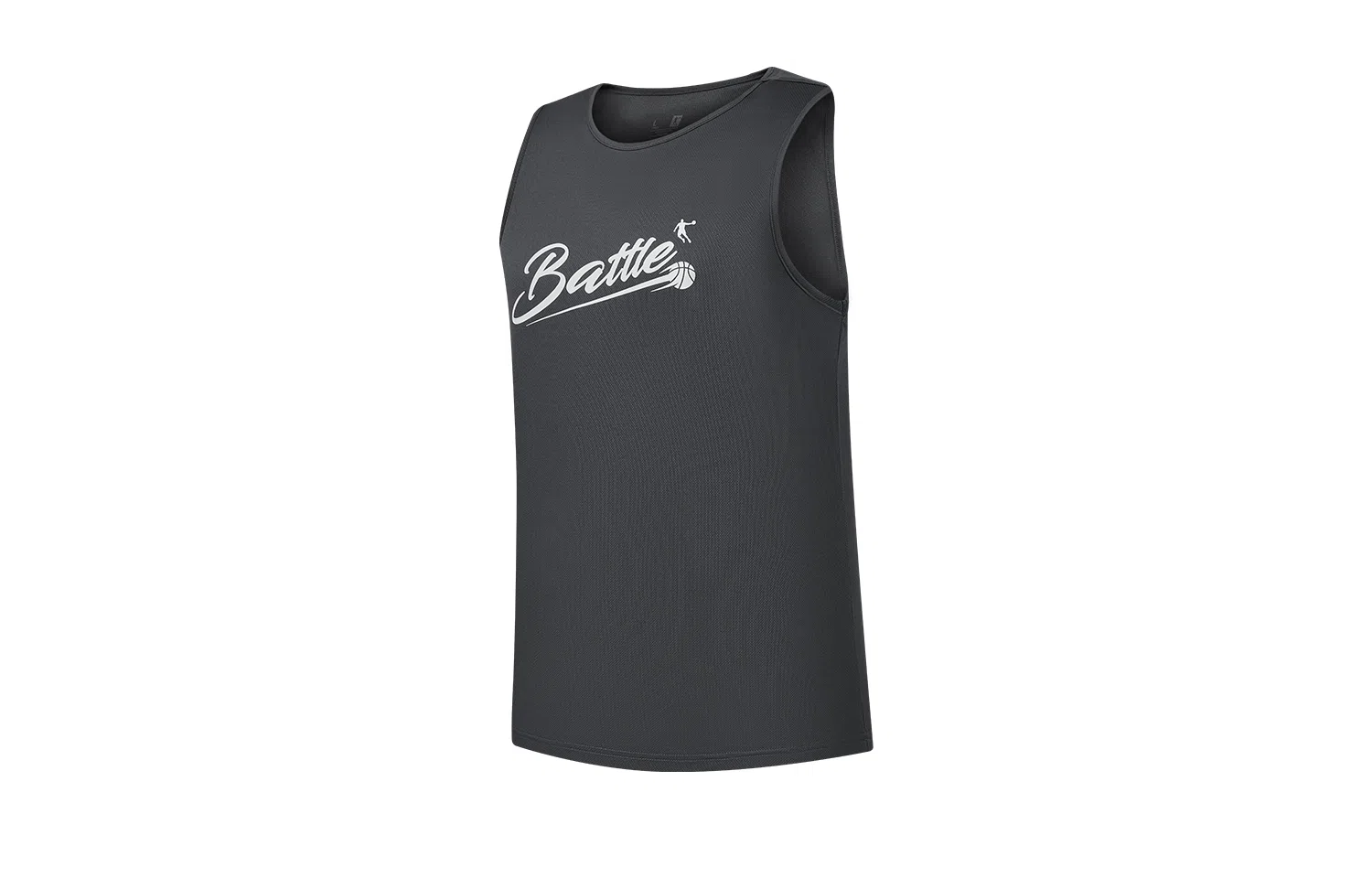 乔丹 速干透气 字母印花休闲薄款 时尚训练比赛 圆领套头篮球背心 男款 铁灰色