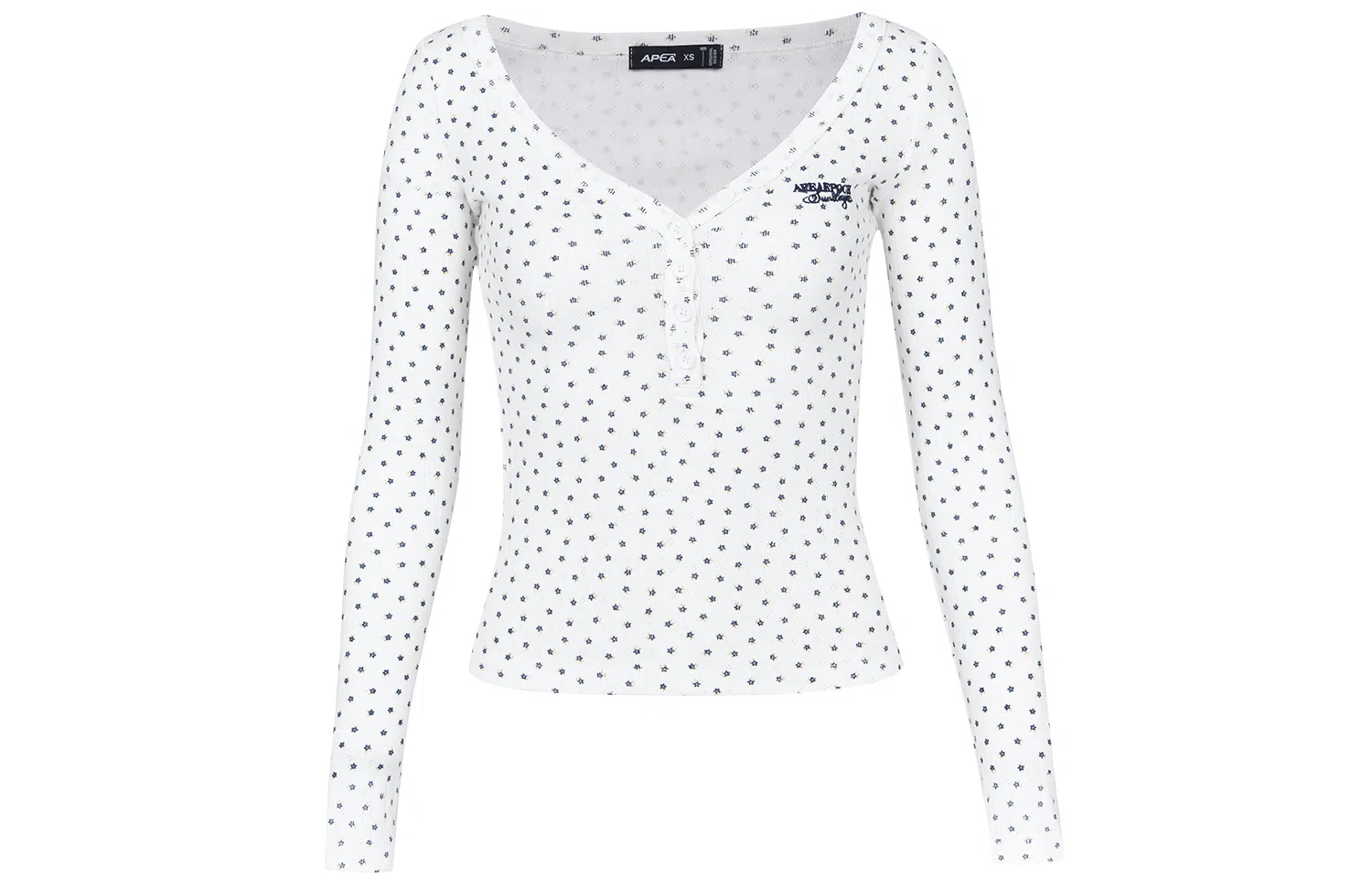 APEA Sweetheart V-Neck Long Sleeve Tee