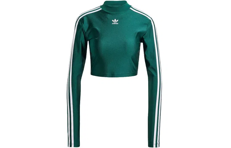 adidas Originals 3-Stripes Cropped Long-Sleeve Top