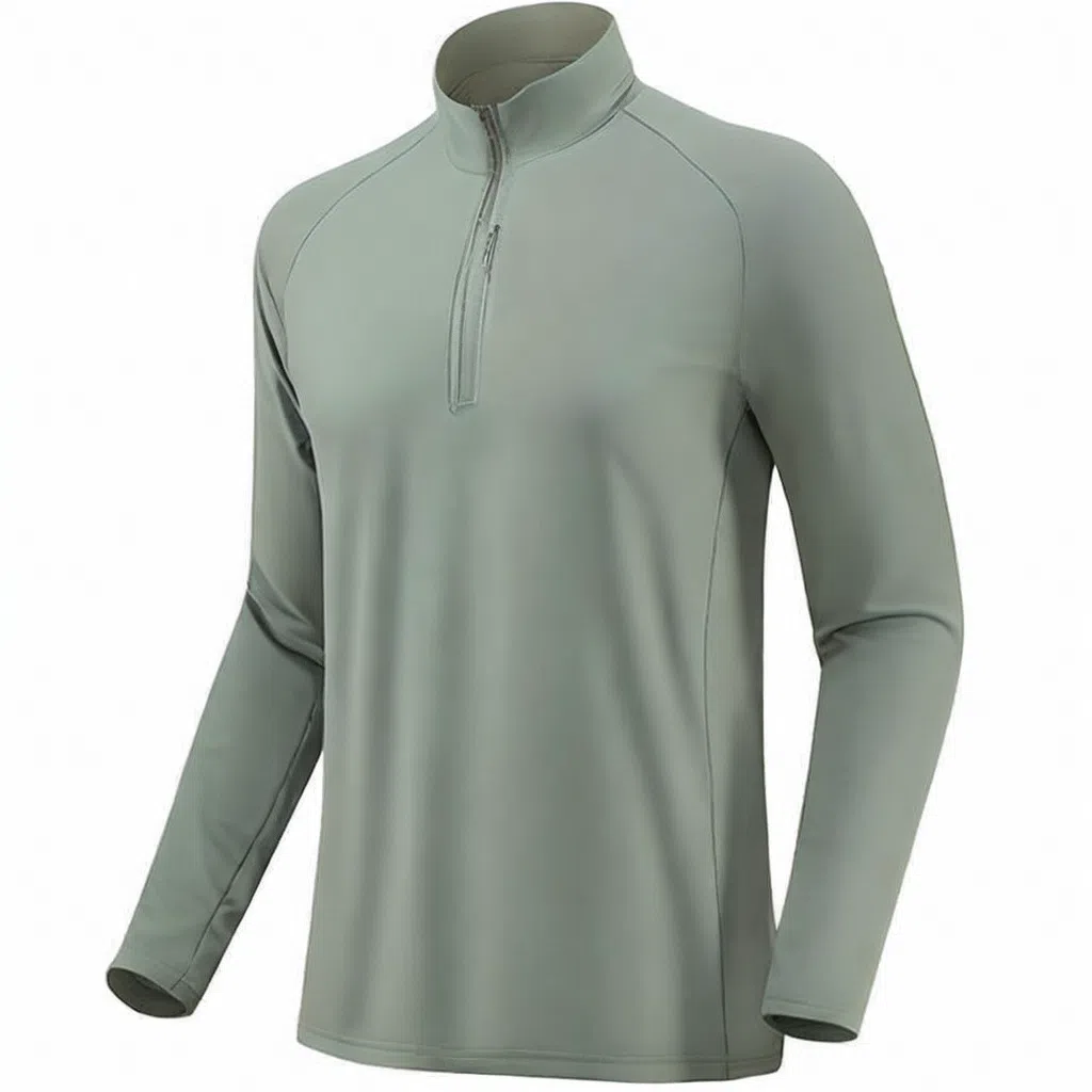 浪莎 半拉链速干透气运动户外跑步健身衣 男款