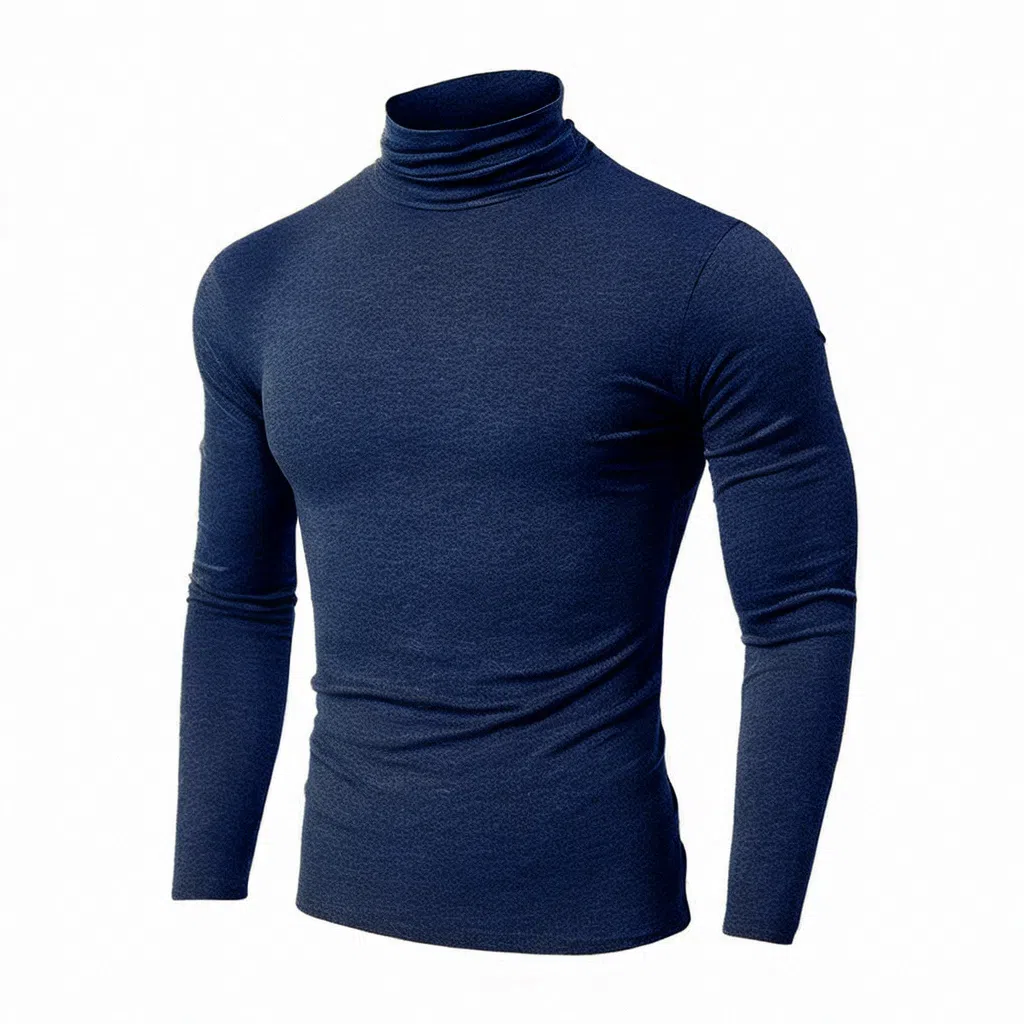 浪莎 长袖欧美运动高领休闲健身衣 男款