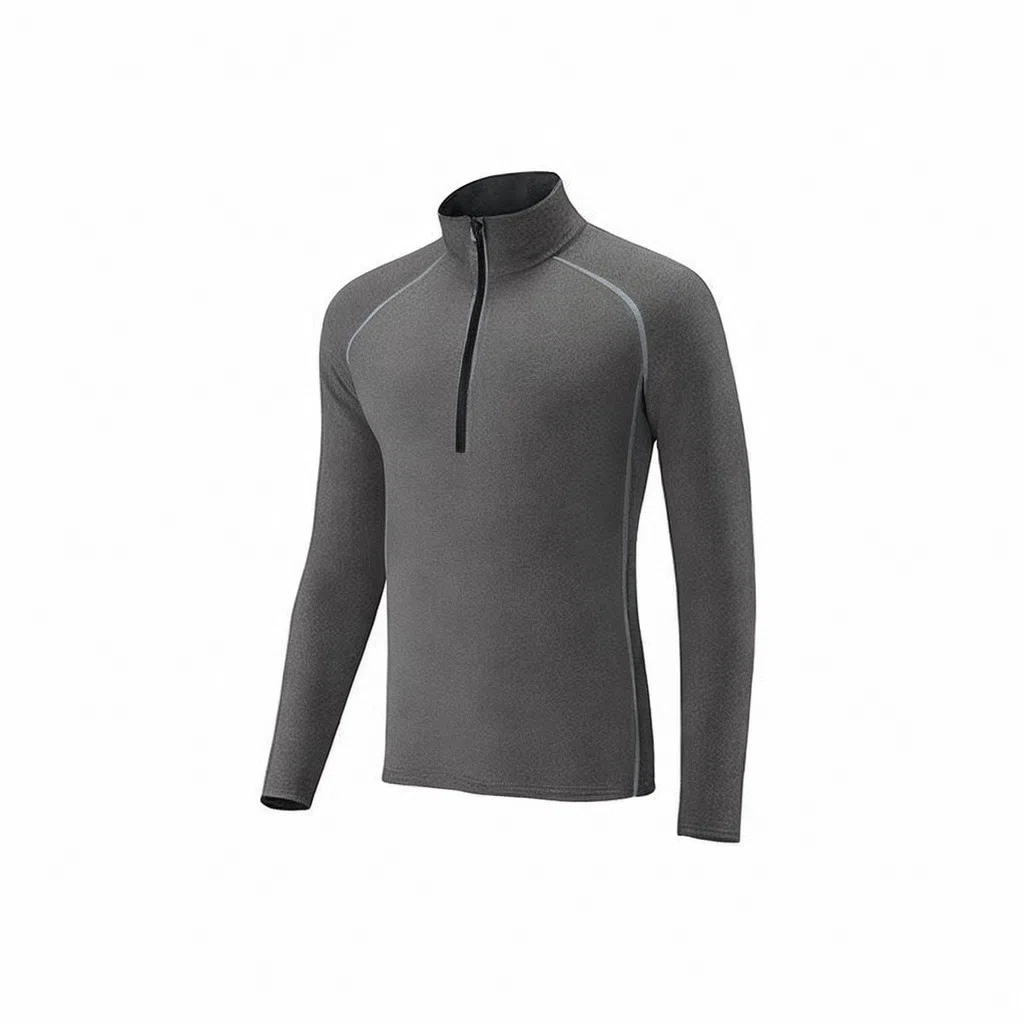 浪莎 半拉链立领速干高弹高尔夫健身衣 男款