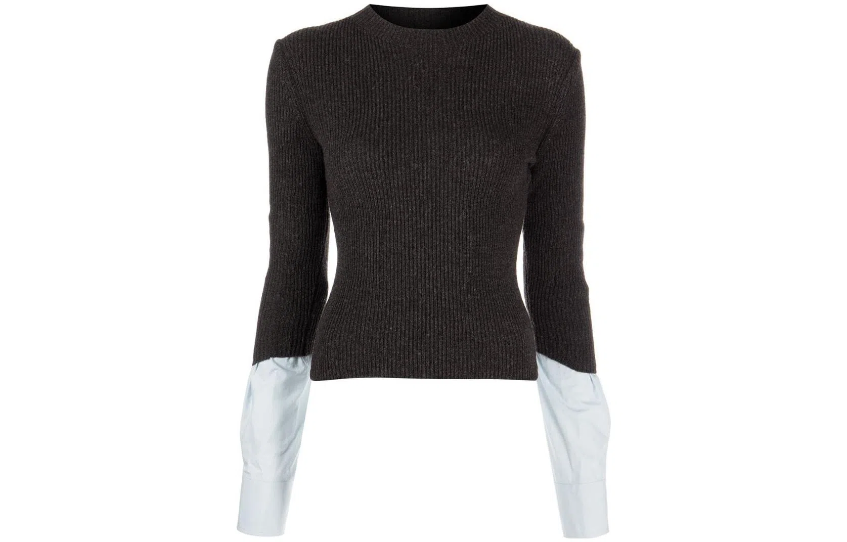 Alexander Wang SS23 Ribbed Pullover Brown