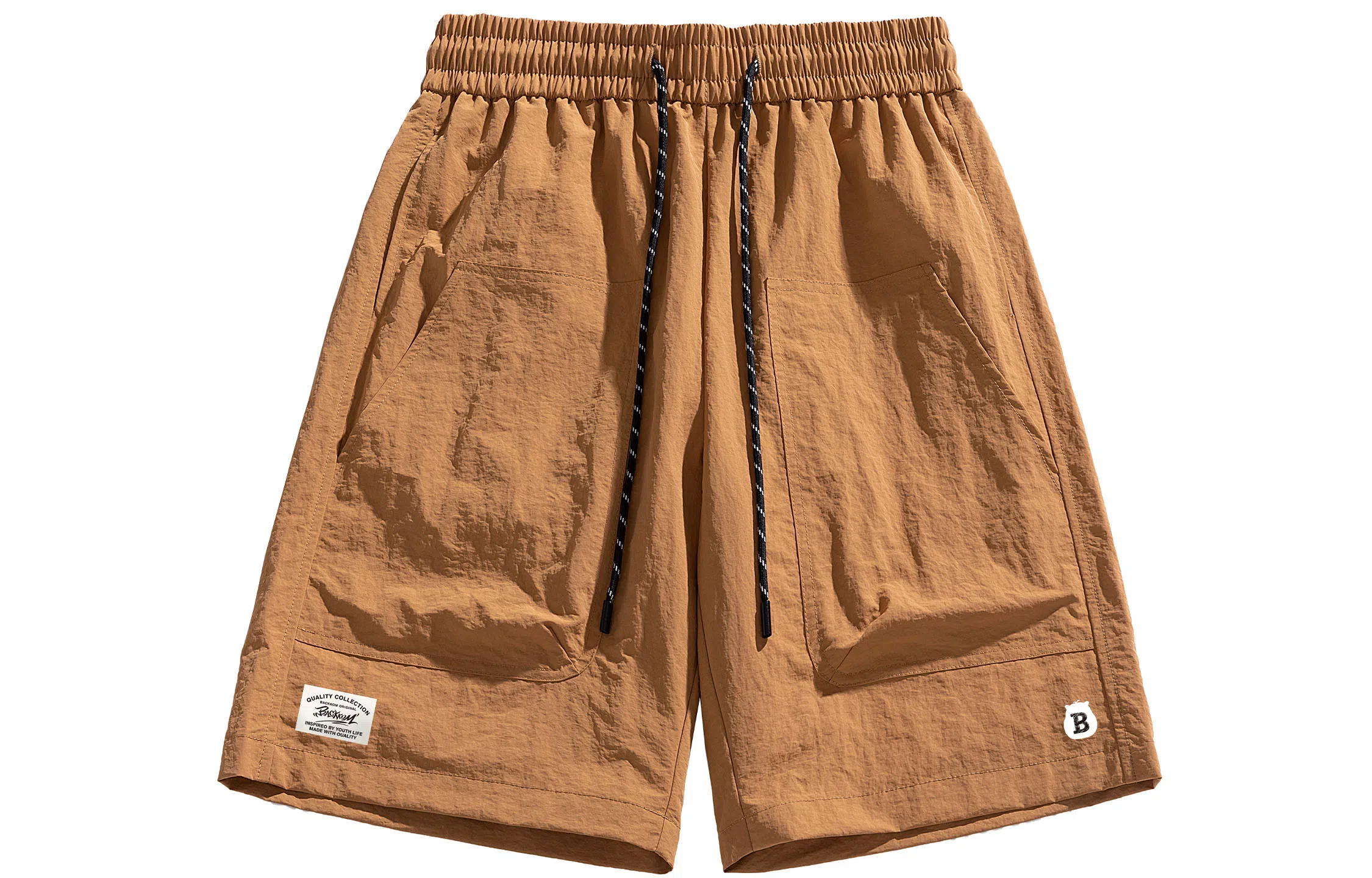 大卫贝肯 美式街头基础款百搭宽松抽绳速干户外工装五分休闲短裤 男女同款