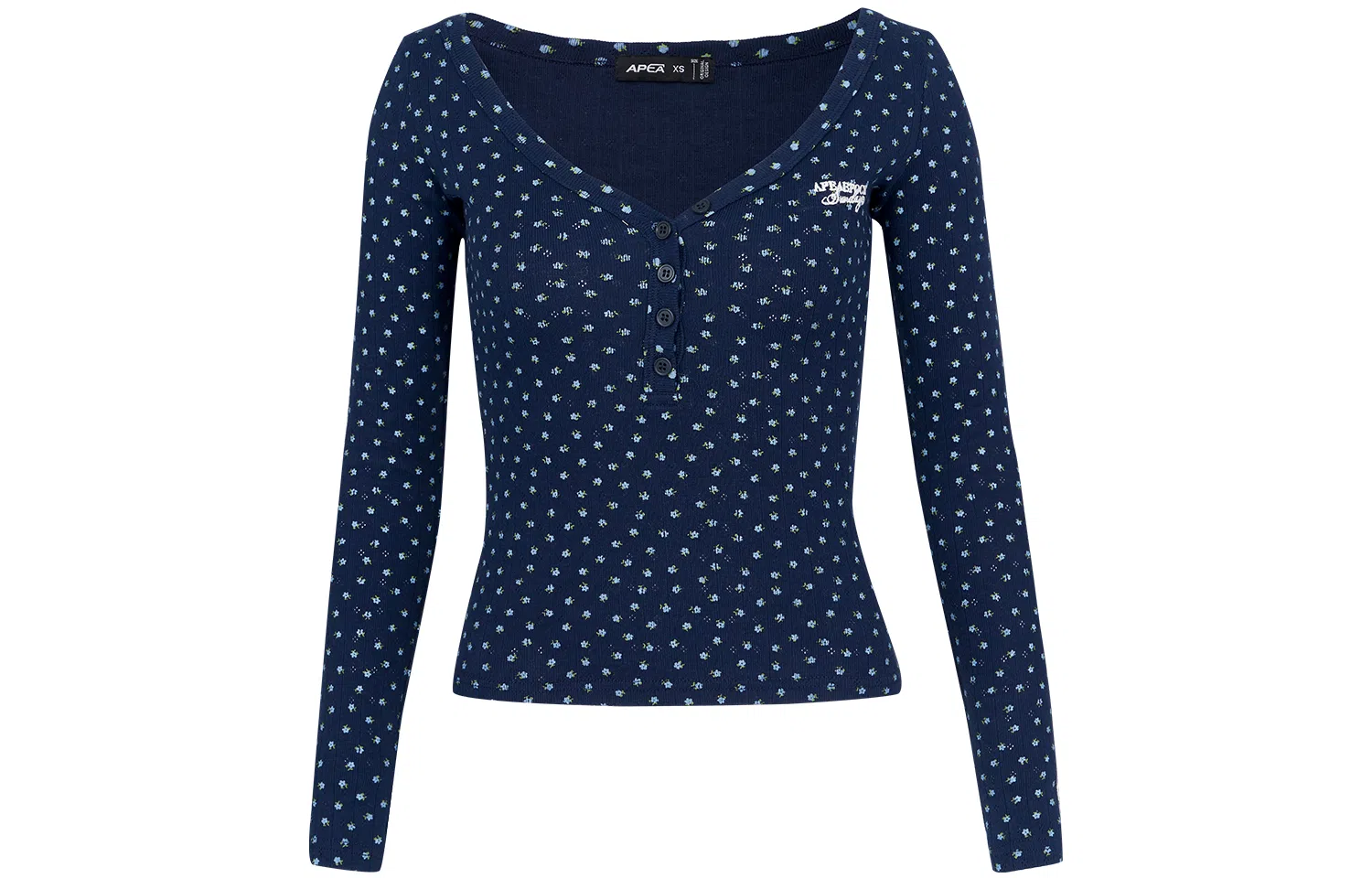 APEA Sweetheart V-Neck Long Sleeve Tee