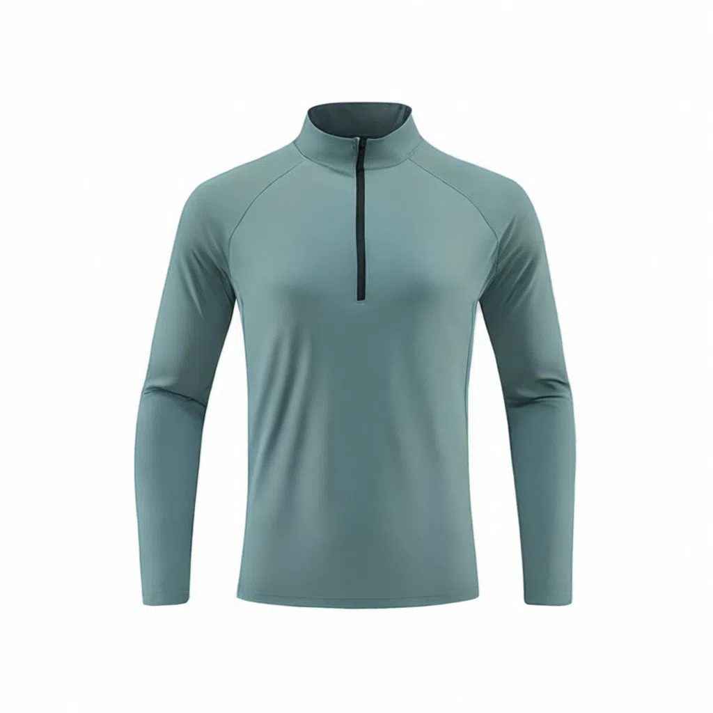 浪莎 高领半拉链训练服速干长袖健身衣 男款