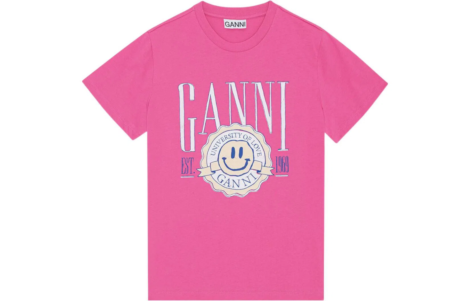 GANNI University of Love T-Shirt Pink