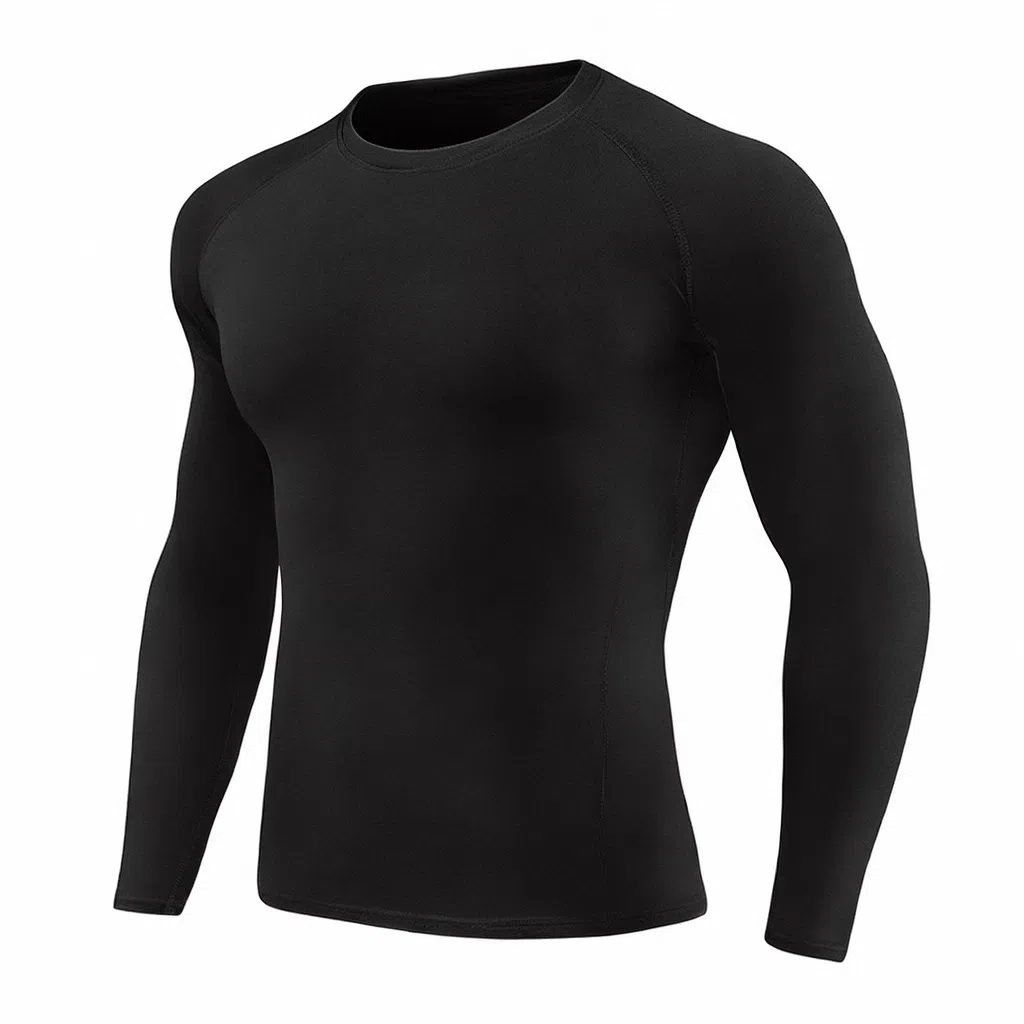 浪莎 高弹运动服速干跑步直筒长袖健身衣 男款