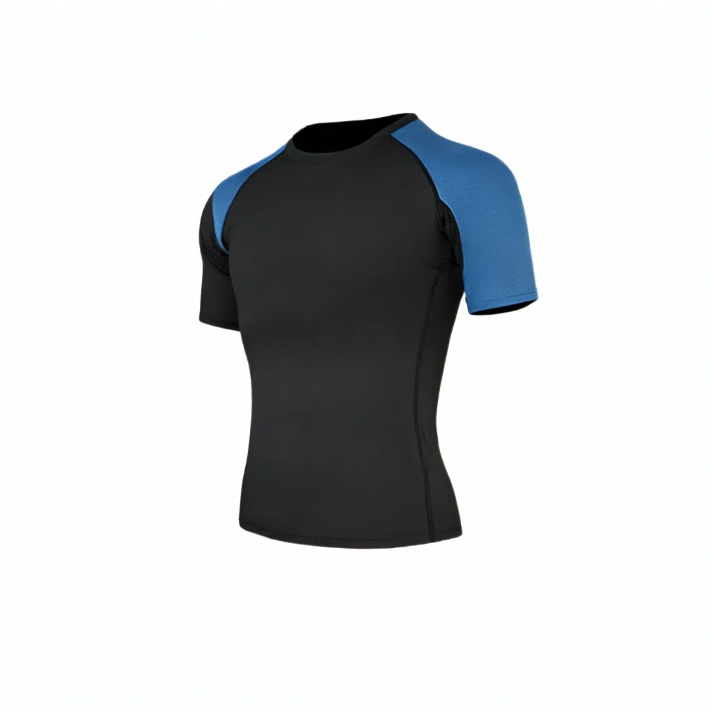 浪莎 运动舒适透气短袖健身衣 男款