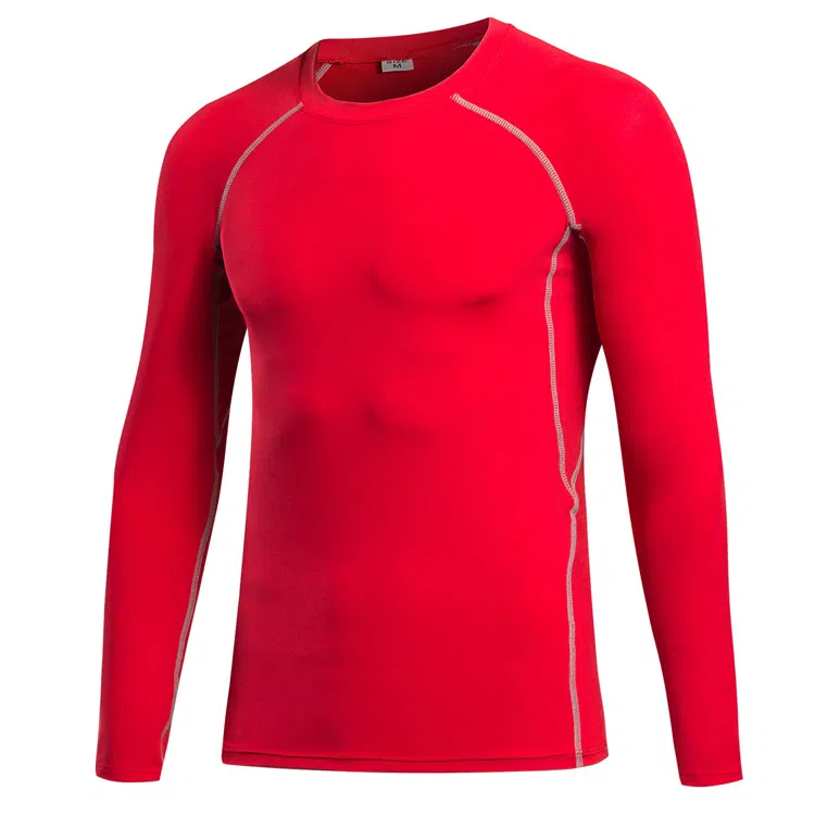 浪莎 运动跑步 弹力排汗速干长袖健身衣 男款