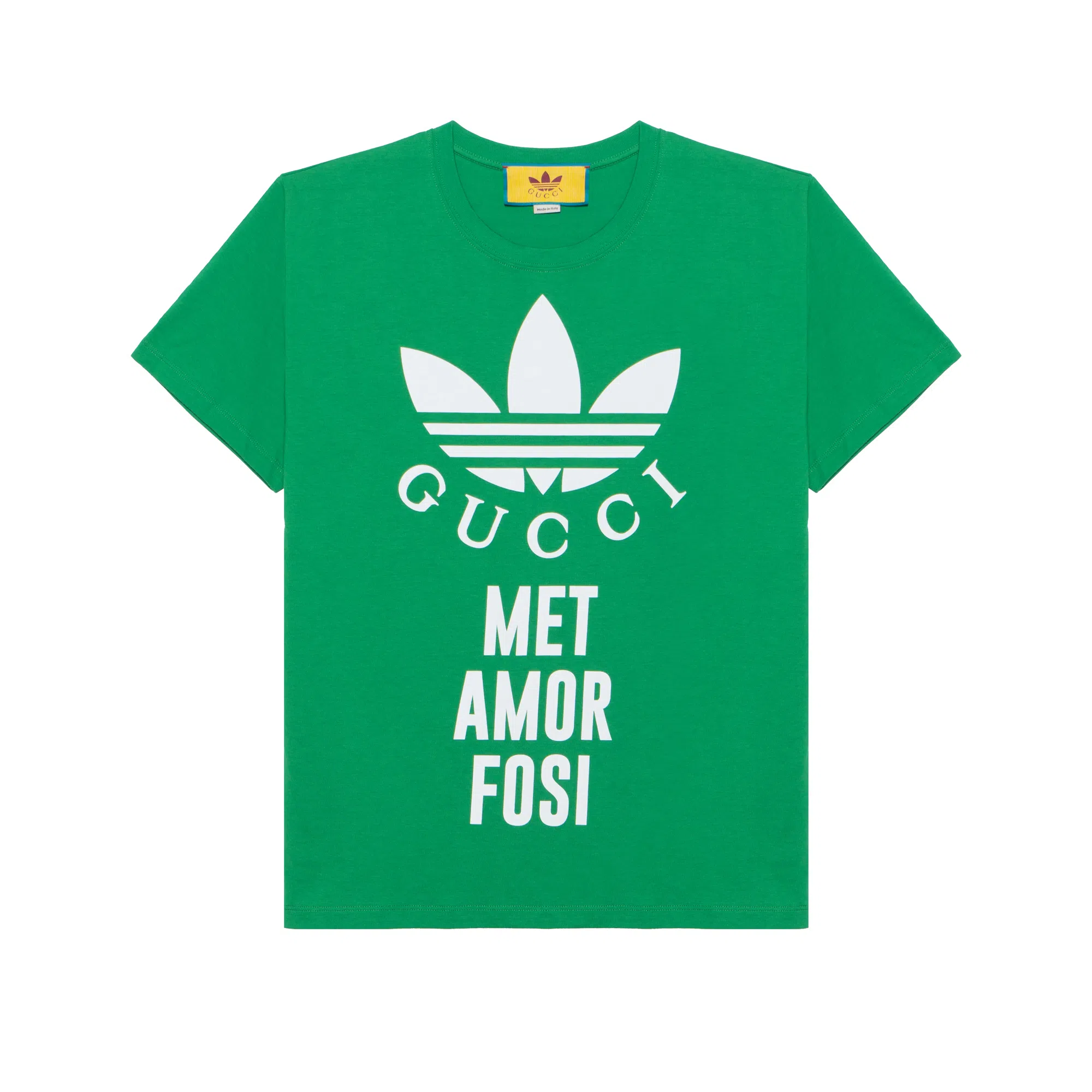Gucci x Adidas Logo Print T-Shirt Green