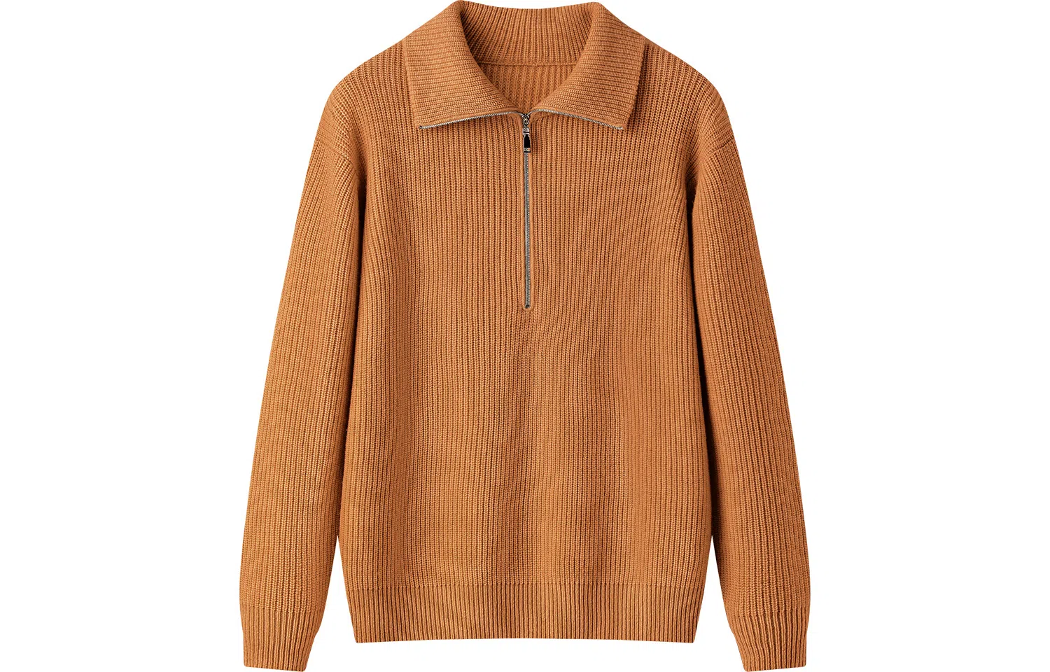 恒源祥 纯色休闲翻领毛衣 女款