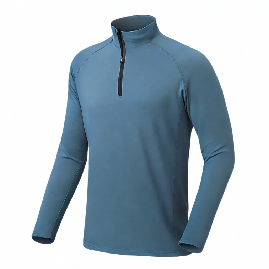 浪莎 半拉链运动长袖投篮服健身衣 男款