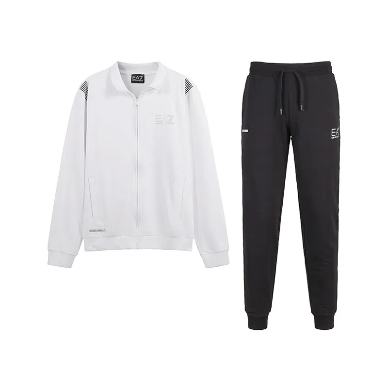 Emporio Armani EA7 SS24 Logo Zip Pants