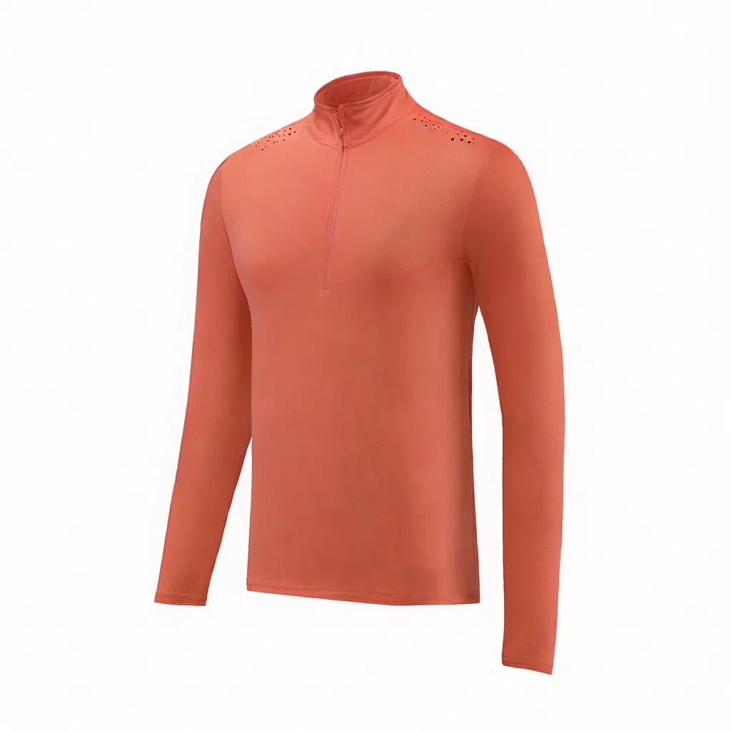 浪莎 跑步训练透气速干休闲长袖健身衣 男款