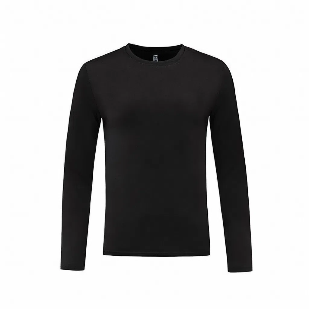 浪莎 运动长袖简约圆领纯色百搭健身衣 男款