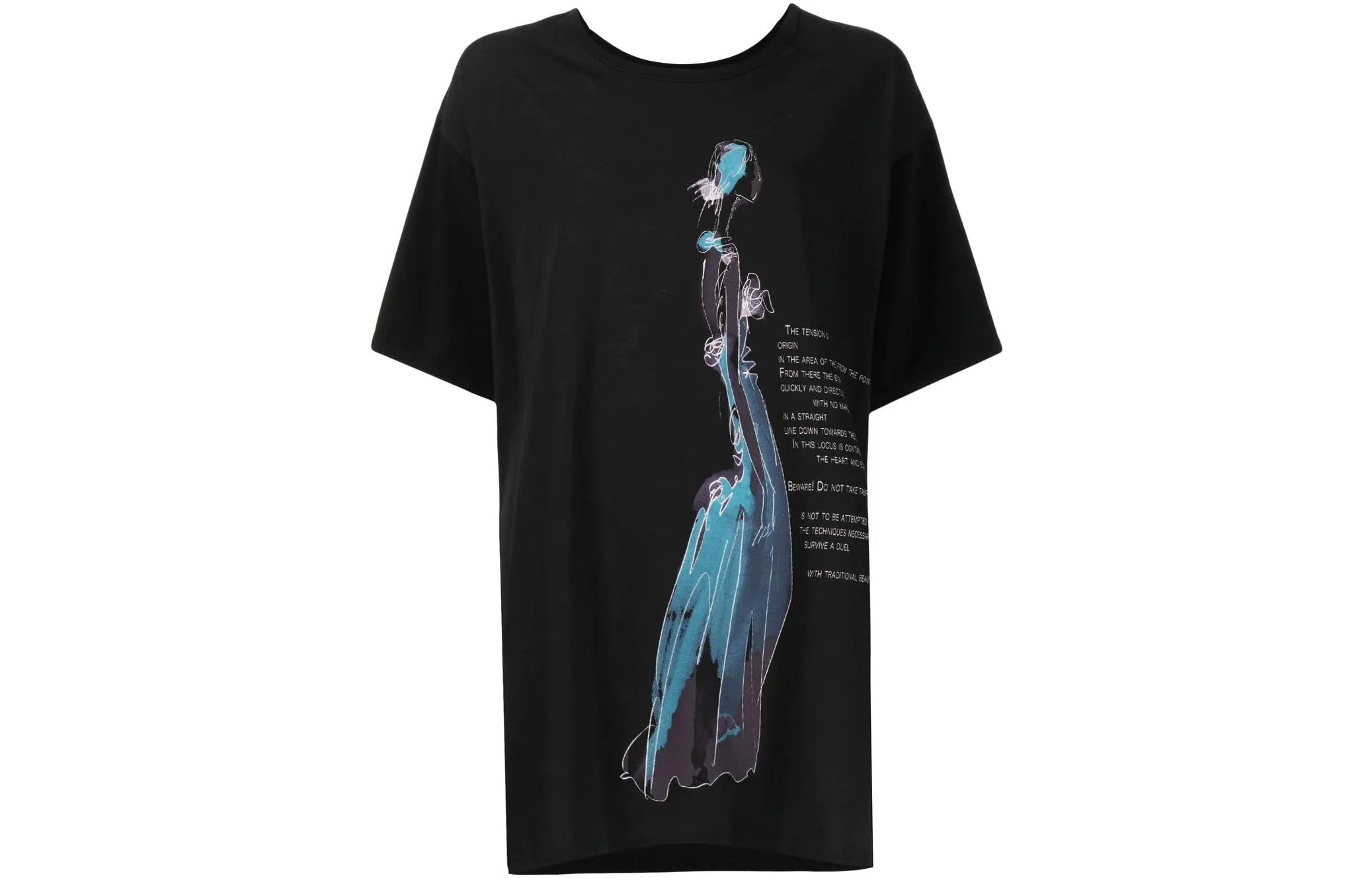 Yohji Yamamoto SS22 Graphic Print T-Shirt Black