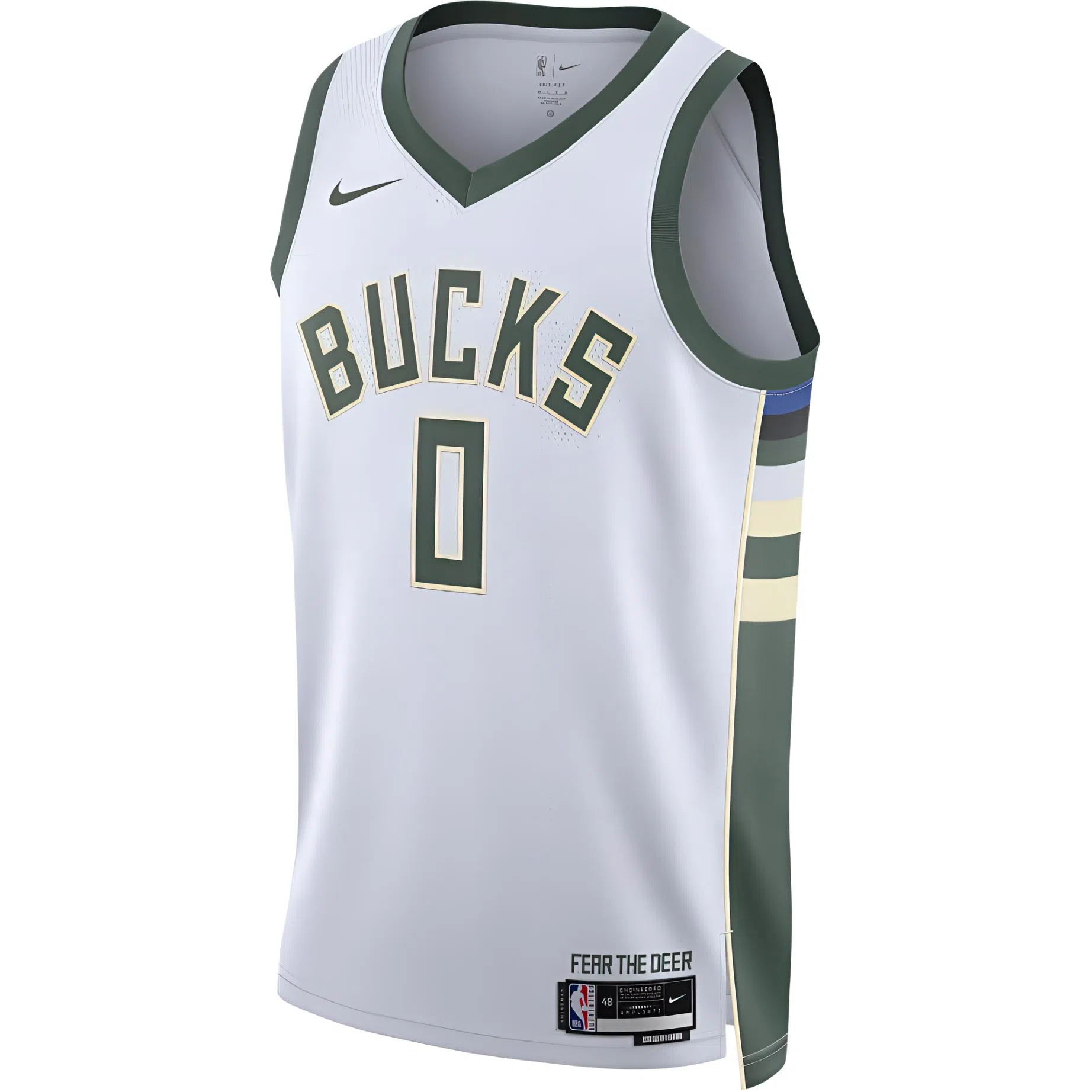 Nike NBA Lillard Bucks Jersey White