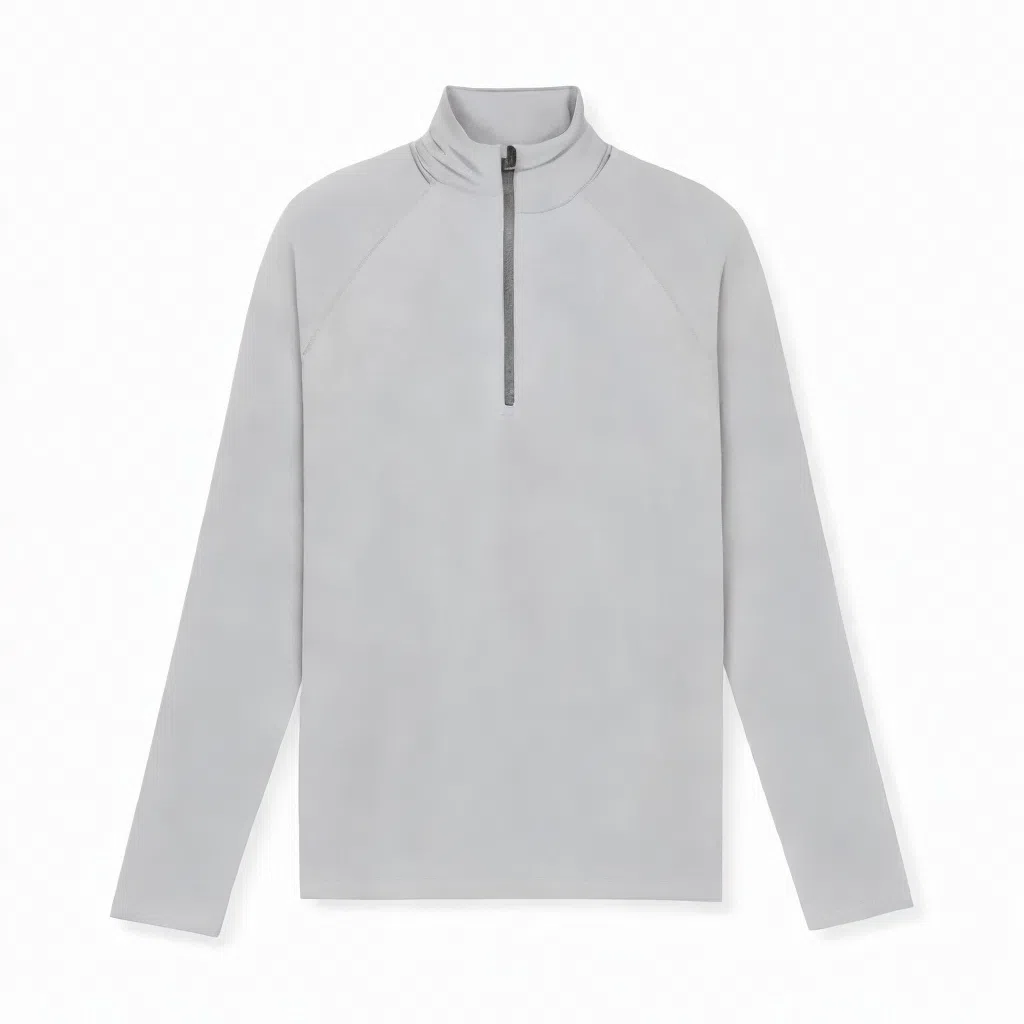 浪莎 高领修身加绒半拉链跑步训练长袖健身衣 男款