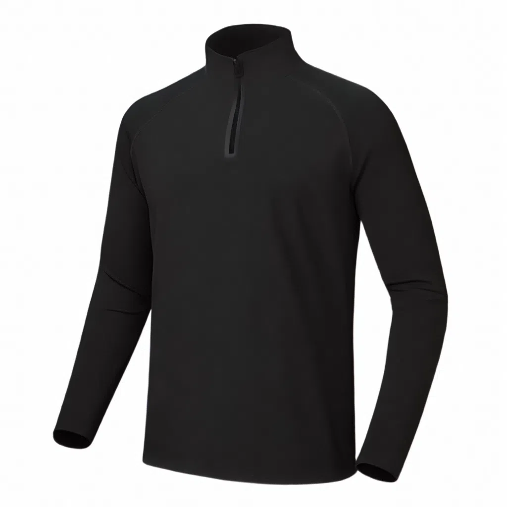 浪莎 速干户外保暖休闲运动长袖立领时尚健身衣 男款