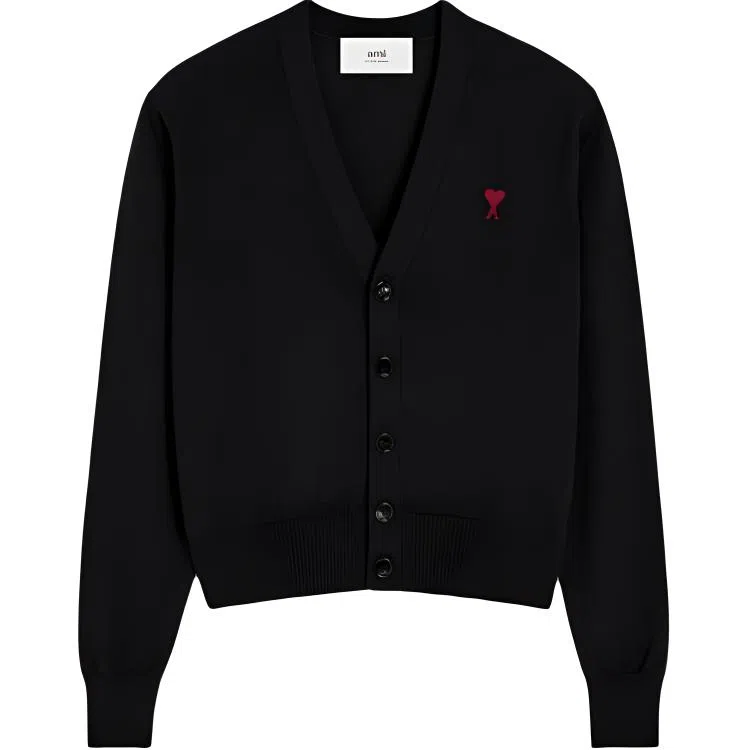 AMIPARIS FW24 Cardigan Knit Sweater Black
