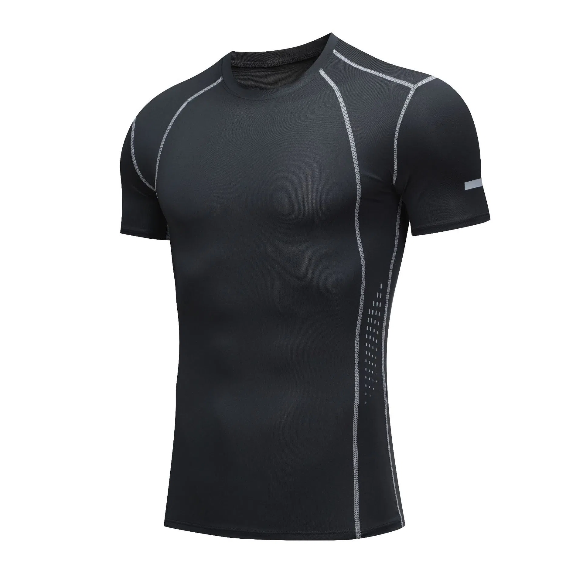 玉儿恋 跑步运动紧身服透气修身薄款高弹速干短袖健身衣 男款