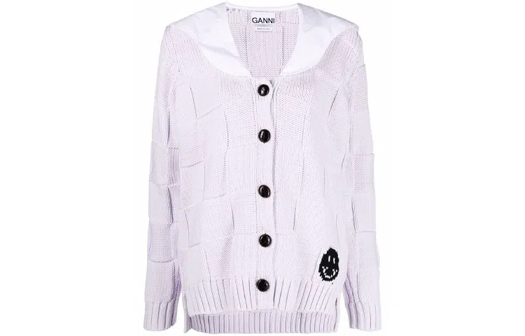 GANNI SS21 Cardigan Purple