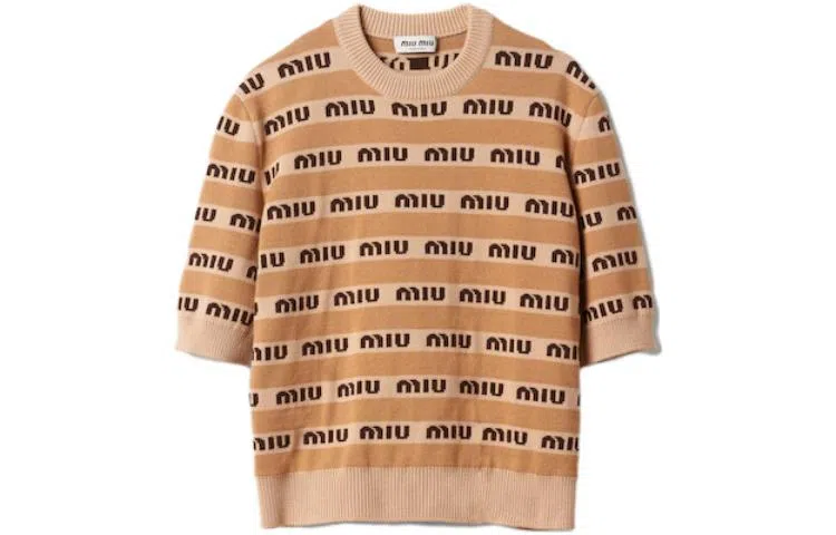 Miu Miu SS23 Logo Sweater Brown