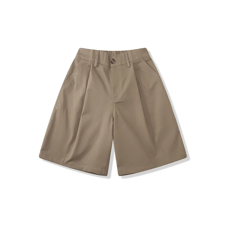我是大卫 薄款简约舒适百搭纯色休闲短裤 男款 卡其色