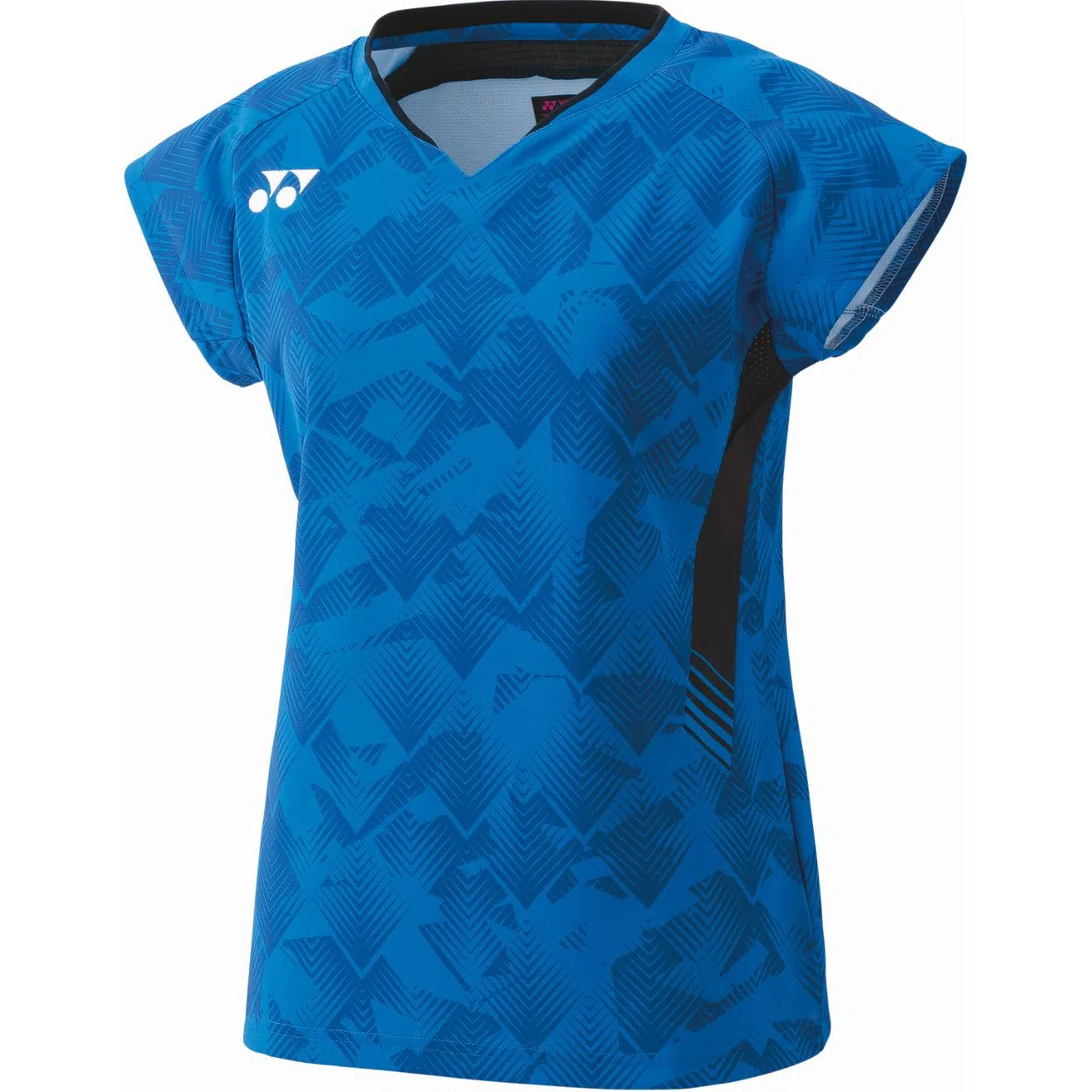 YONEX Logo V-Neck T-Shirt Blue