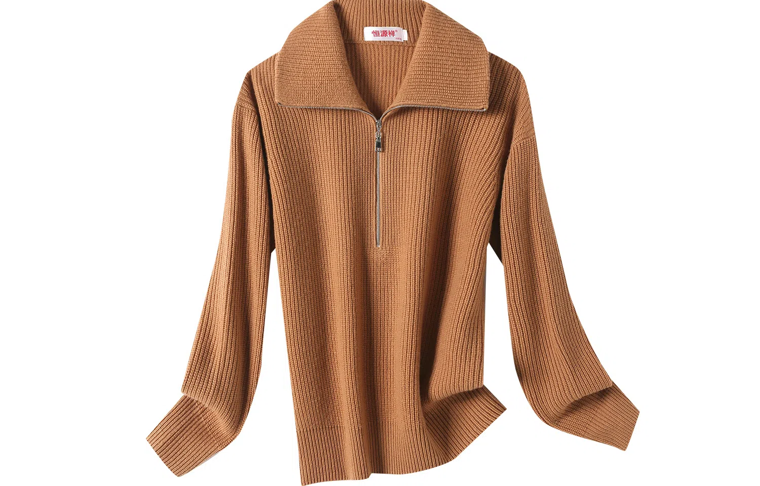 恒源祥 纯色休闲翻领毛衣 女款