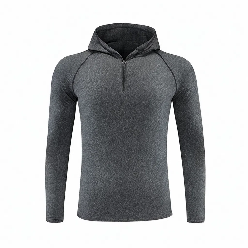 浪莎 训练连帽薄款速干透气弹力休闲健身衣 男款