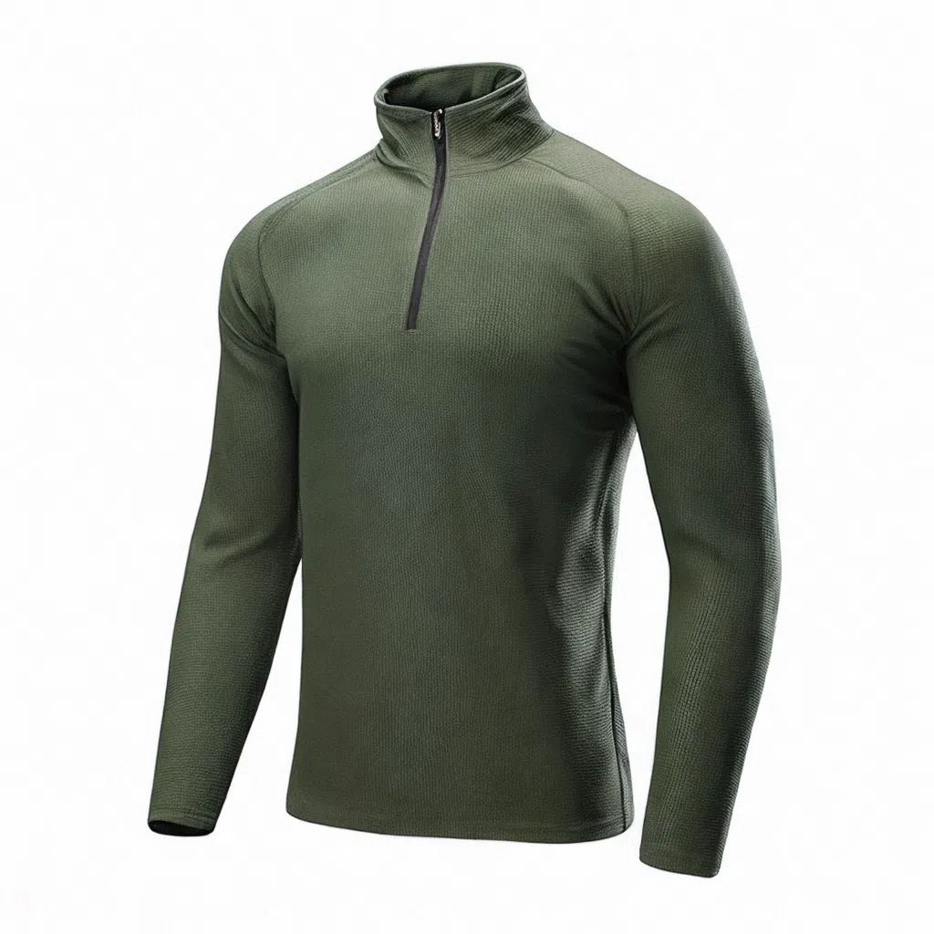 浪莎 速干运动上衣半拉链立领长袖健身衣 男款