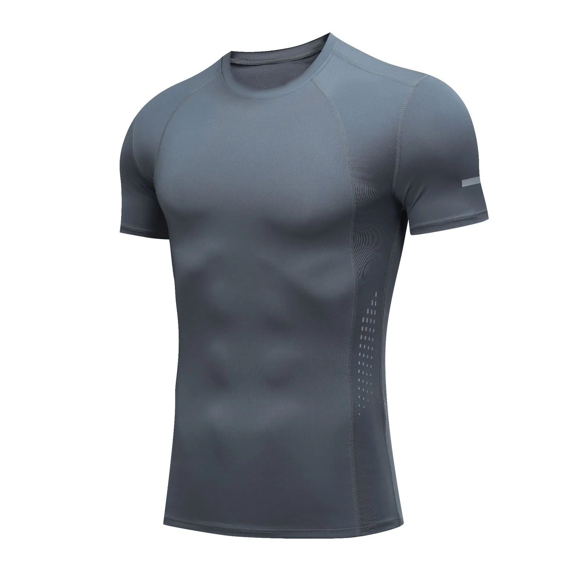 玉儿恋 跑步运动紧身服透气修身薄款高弹速干短袖健身衣 男款